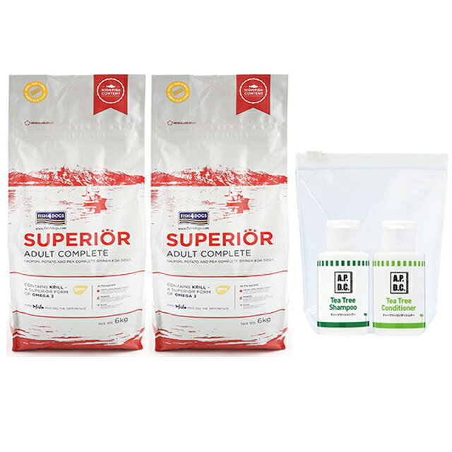 【送料無料】フィッシュ4 ドッグ スーペリア アダルト 12kg(6kg×2）【正規品】【犬想いオリジナルセッ..