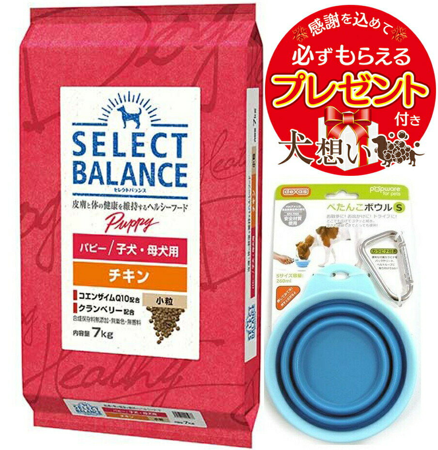 【プレゼント付】【送料無料】セレクトバランス パピー ラム 小粒 子犬・母犬用 7kg【犬想いオリジナル今治ハンドタオルセット】【タオルカラー ネイビー】【正規品】