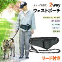 2way お散歩バッグ ウエストポーチ 斜め掛けバッグ 軽量 散歩用 リード付 犬散歩 男女兼用 ボトル収納 ギフト プレゼント お祝い 母の日 父の日 誕生 お出掛けバッグ(4)