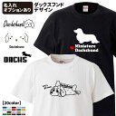 選べる 半袖 Tシャツ ダックス (犬 雑貨 グッズ CAB5001 犬屋 オリジナル メンズ レディース オーナー用 ミニチュアダックス ダックスフンド)