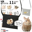 【 小動物 写真 名入れ オリジナル サコッシュ CAB1461 】 雑貨 グッズ オリジナル バッグ メンズ レディース サコッシュバッグ ナイロン 防水 登...
