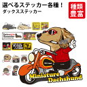  デザイン ダックスフンド ミニチュアダックスフンド 犬 いぬ イヌ 車 バイク かわいい 可愛い かっこいい カッコイイ ゆるい シール プレゼント ギフト 窓 スマホ 誕生日プレゼント ペット