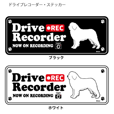 グレートピレニーズ (英語) ドラレコ シルエット ステッカー セット 大1枚小2枚 大型犬 犬 ドライブレコーダー シール