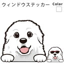 ステッカー 【 ウィンドウ ハッピー グラサン 】 グレートピレニーズ 犬屋 いぬや 犬 車 車用 ガラス 可愛い グッズ 窓 給油口