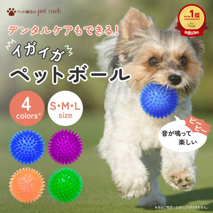 【定形外送料無料】【ボールタイプの音が鳴るおもちゃ　選べるS・M・Lサイズ】ペット おもちゃ ボール 球体 輪 音鳴り TOY 玩具 犬 猫　小型犬　中型犬　大型犬　トイ　 かわいい 人気 ピコピコ【カラー選択不可】のサムネイル