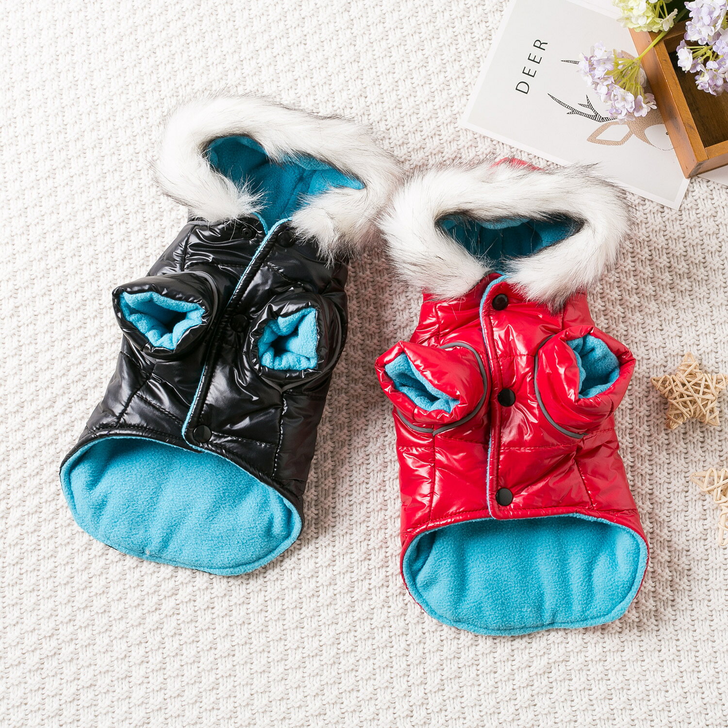 【今だけ！20％OFF】セール 犬服 冬用 犬 ダウンジャケット おしゃれなアウターコート 暖かい犬 防寒着 前開き着せやすい かわいい中型犬小型犬用 ダウンジャケット ダウン 犬 小型犬 レッド ブラック 冬服 防寒着　送料無料