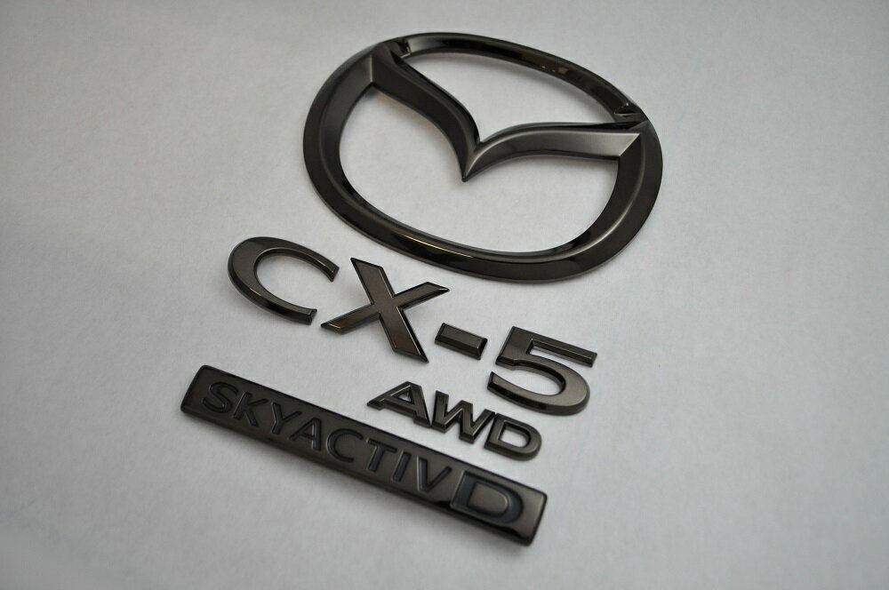 KF系 CX－5（ディーゼル車用）4WD KF2P ブラックメッキエンブレムリア4点SET 純正/メッキ/カラーメッキ/送料無料