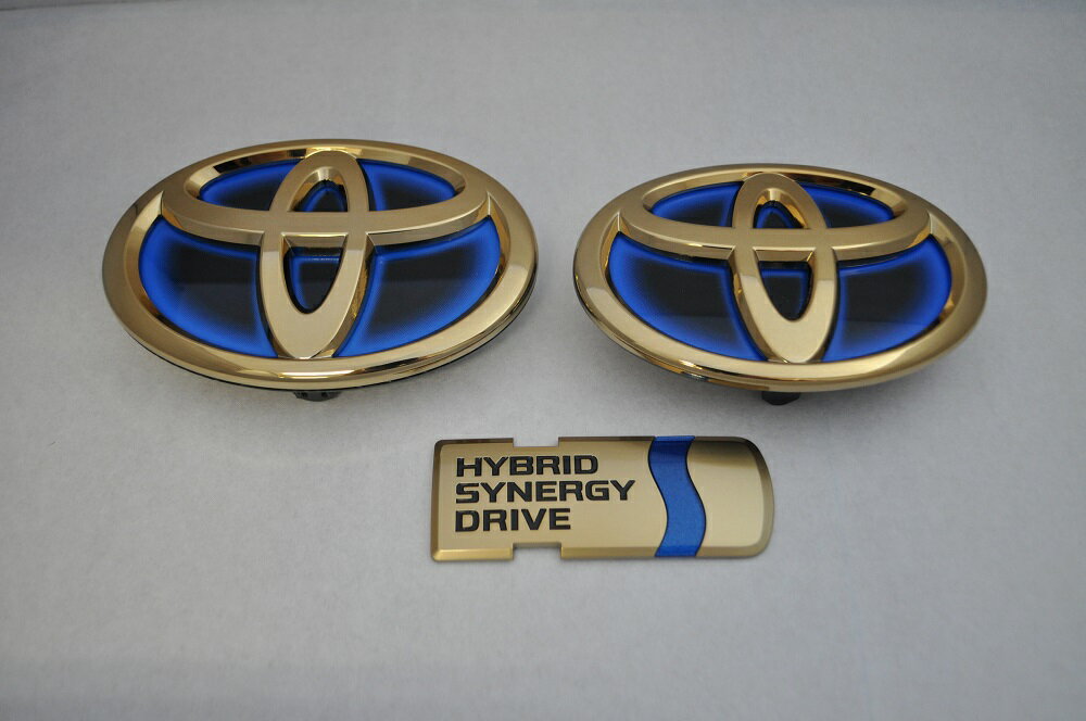 ZWR90　ノア　ハイブリッド車　ゴールドエンブレム3点SET　　純正/メッキ/カラーメッキ/セット/単品/車/車パーツ/カーパーツ/高品質/送料無料