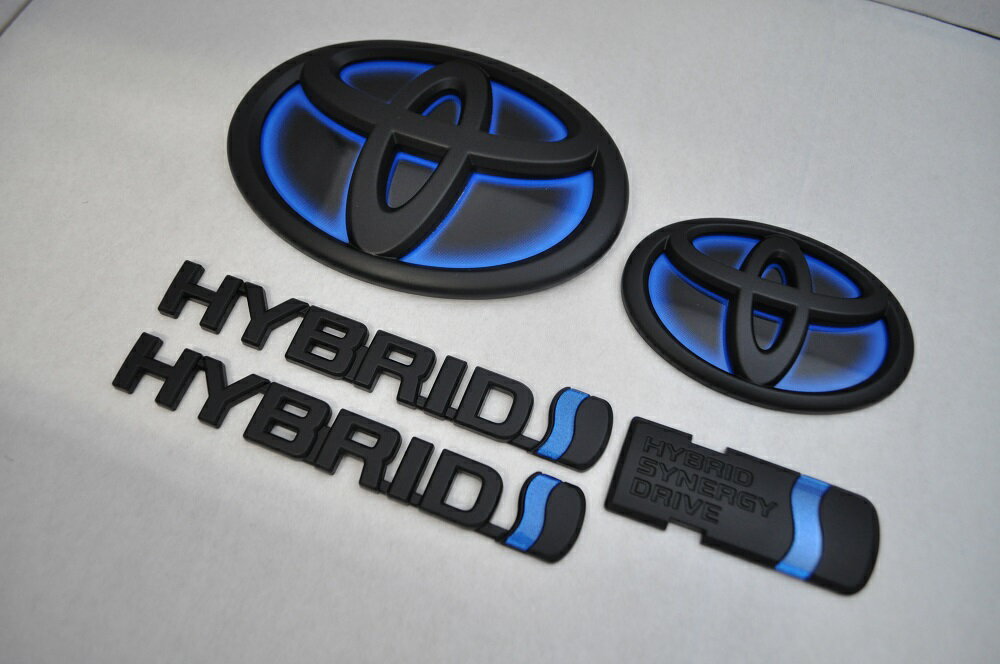 NHP160 プロボックス/サクシード　ハイブリッド　マットブラックorピアノブラックエンブレム　5点SET　　INVENTER/grow/メッキ/ブラッククローム/ゴールド/車エンブレム/車パーツ/