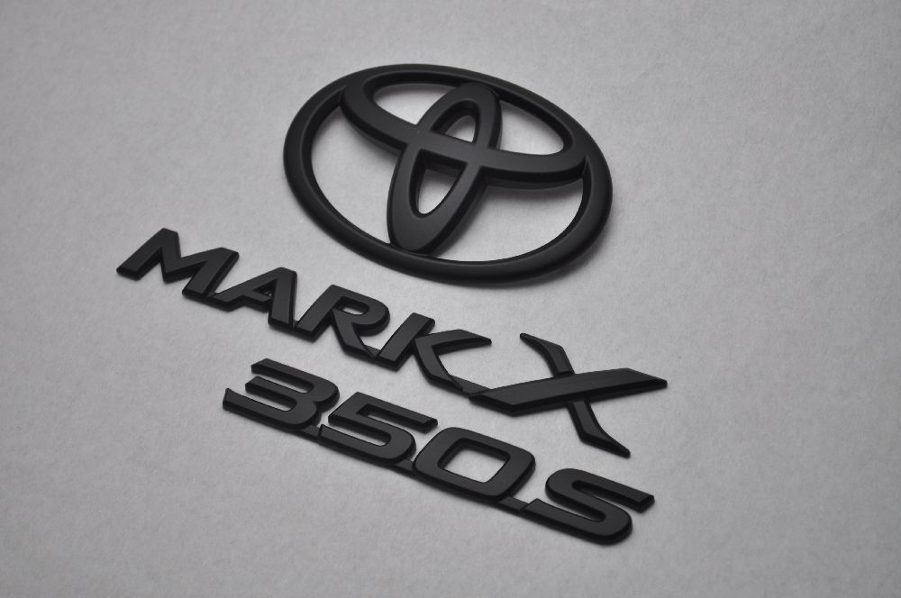 GRX130マークX　マットブラックorピアノブラックエンブレム　3点SET　　INVENTER/grow/メッキ/ブラック..