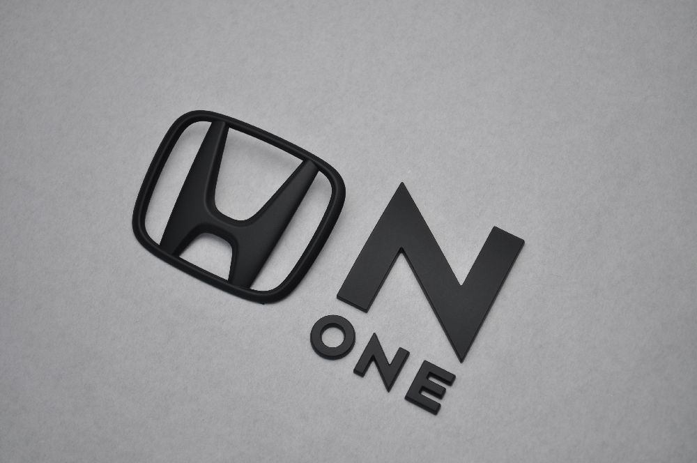 JG1/2　NONE　マットブラックorピアノブラックエンブレム　リア2点SET　　INVENTER/grow/メッキ/ブラッククローム/ゴールド/車エンブレム/車パーツ/