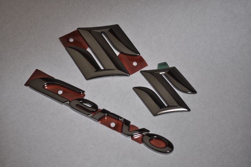 HG21Sセルボ　ブラックメッキエンブレム3点SET　　INVENTER/grow/メッキ/ブラッククローム/ゴールド/車エンブレム/車パーツ/