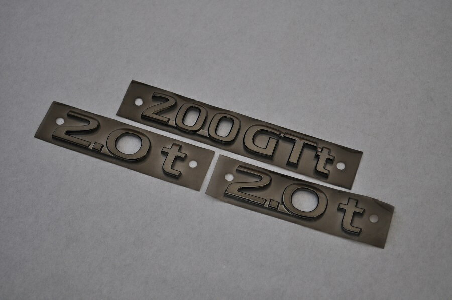 V37 スカイライン　ZV37　ブラックメッキエンブレムリア3点SET　　INVENTER/grow/メッキ/ブラッククローム/ゴールド/車エンブレム/車パーツ/