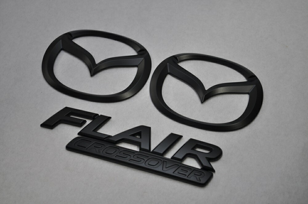 MS31S　フレアクロスオーバー　マットブラックorピアノブラックエンブレム　3点SET　　INVENTER/grow/メッキ/ブラッククローム/ゴールド/車エンブレム/車パーツ/