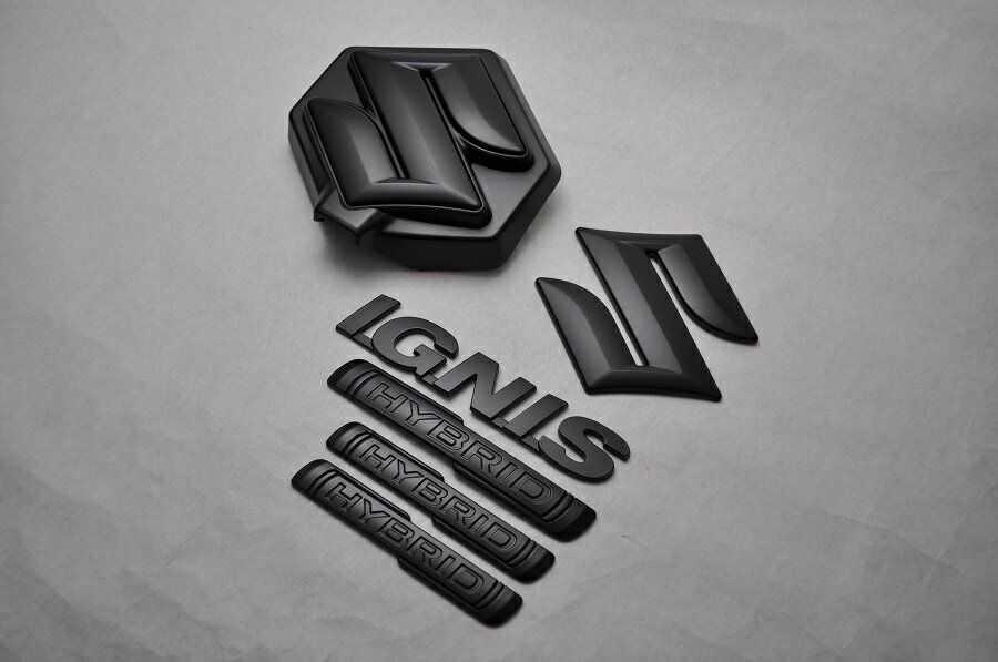 FF21S　イグニス　マットブラックorピアノブラックエンブレム　6点セット　　INVENTER/grow/メッキ/ブラッククローム/ゴールド/車エンブレム/車パーツ/