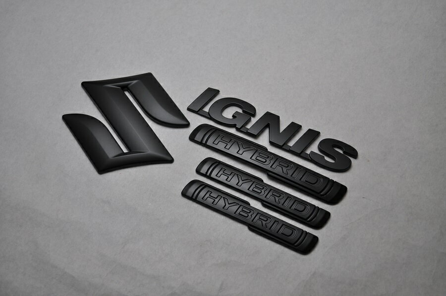 FF21S　イグニス　マットブラックorピアノブラックエンブレム　リア5点セット　　INVENTER/grow/メッキ/ブラッククローム/ゴールド/車エンブレム/車パーツ/