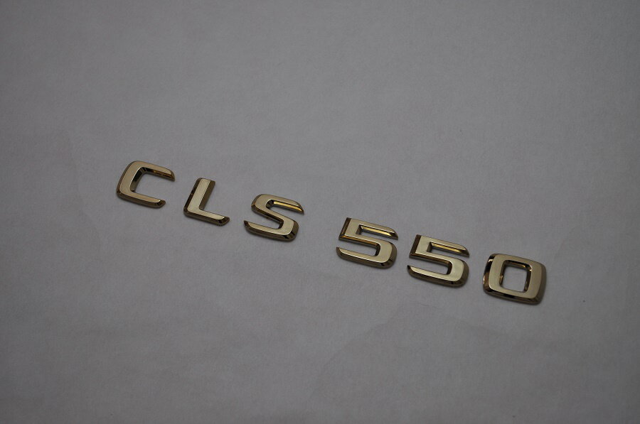 Mercedes Benz - W221　ベンツ　Sクラス　ゴールドエンブレムCLS550ロゴ　　　INVENTER/grow/メッキ/ブラッククローム/ゴールド/車エンブレム/車パーツ/