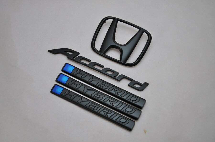 CR7　アコードハイブリッド　マットブラックorピアノブラックエンブレム　リア5点SET　　INVENTER/grow/メッキ/ブラッククローム/ゴールド/車エンブレム/車パーツ/