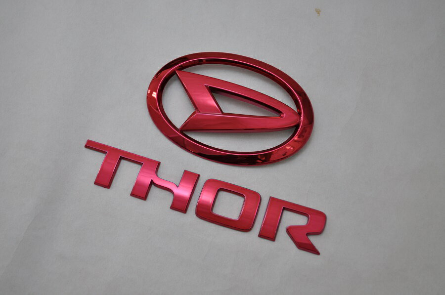 M900S/M910S　トール　レッドメッキエンブレムリア2点SET　　INVENTER/grow/メッキ/ブラッククローム/..