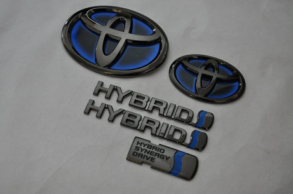 NHP160 プロボックス/サクシード　ハイブリッド　ブラックメッキエンブレム5点SET　　INVENTER/grow/メッキ/ブラッククローム/ゴールド/車エンブレム/車パーツ/