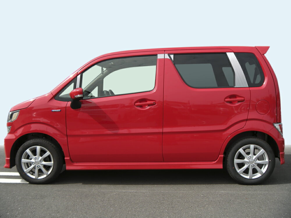 【ハイクオリティー】MH35/55S　ワゴンR/スティングレー　ステンレス　ピラー　ヘアライン　INVENTER/grow/ピラーパネル/メッキピラー/車パーツ/鏡面