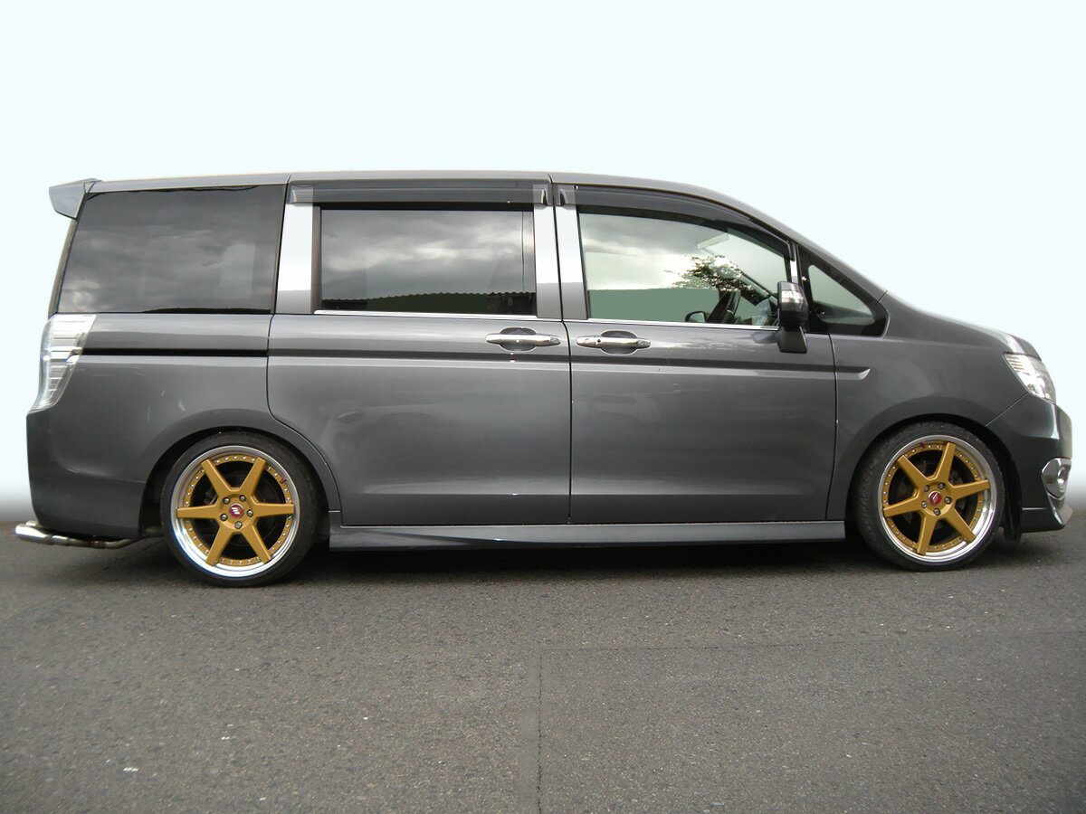 【最鏡面】RK1?6ステップワゴン　ステンレス　ドアモール　鏡面 　INVENTER/grow/モール/ベルトモール/車パーツ/鏡面