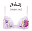 【30%OFF】ワコール サルート 93G フロントエックスプラスブラ ブラジャー単品 Gカップ アンダー65/70/75cm BTJ793(4)
