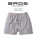 【25%OFF】ワコール ブロス BROS スリムスタイル トランクス メンズ 前開き ジャストウエスト ノーマル丈 LL/3L GT4111