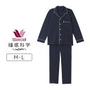【20%OFF】ワコール 睡眠科学 パジャマ 上下セット メンズ 天綿 綿100% 10分丈 10分袖 M/L YGX504