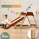 【全品P10倍!20時から4時間限定】新作 ジャングルジム 5in1 天然木 すべり台 滑り台 室内 室内遊具 赤ちゃん ベビー 幼児 子供 誕生日プレゼント 送料無料 子供の日