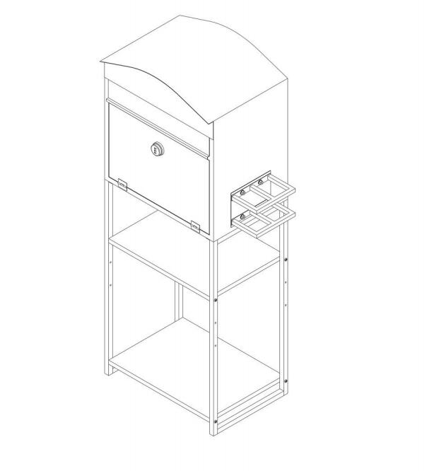 【全品10%クーポン!75枚限定!】ポスト 置き型 ラッグ 玄関前 傘立て 収納 スタンドポスト おしゃれ 北欧 一戸建て用 アンティーク 郵便ポスト 置き型ポスト スリム 錠 暗証番号ロック付き メールボックス 新聞受け 郵便受け 防錆