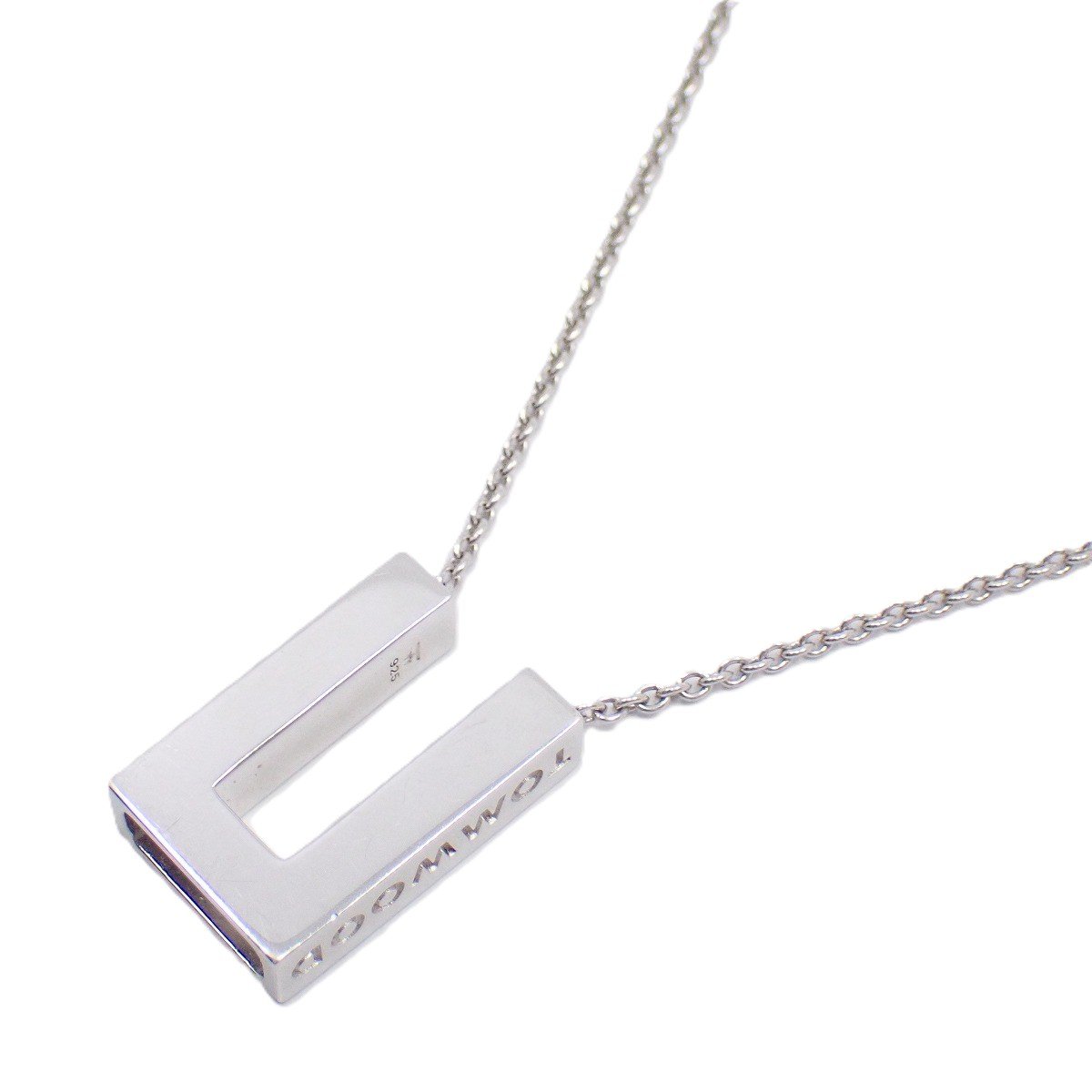 Rakuten - 【中古】TOM WOOD トムウッド スクエア ペンダント ネックレス シルバー925【いおき質店】