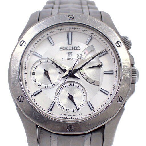 【中古】SEIKO セイコー ブライツ レトログラード デイデイト 自動巻き メンズ 腕時計 チタン シルバー文字盤 SAGN011 / 4S27-00C0【いおき質店】