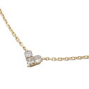 【中古】STAR JEWELRY スタージュエリー ミステリアスハート ネックレス K18PG/ダイヤモンド0.10ct【いおき質店】