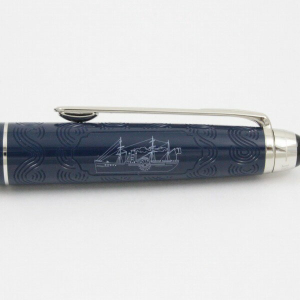 【中古】MONTBLANCモンブランマイスターシュテュックアラウンドザワールドイン80デイズボールペンブルー【いおき質店】