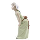 【中古】LLADRO リヤドロ 鏡の前で (若草色の少女) 女の子 帽子 フィギュリン 置き物 5009【いおき質店】