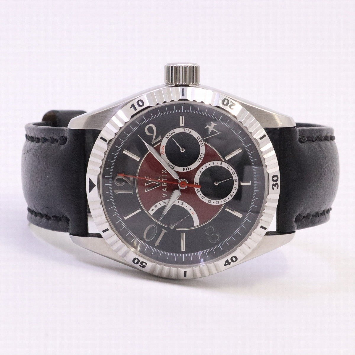 【中古】VARTIX ヴァティックス ALIVE G704 自動巻き メンズ 腕時計 ルビーリューズ 黒文字盤 WA2VN【いおき質店】