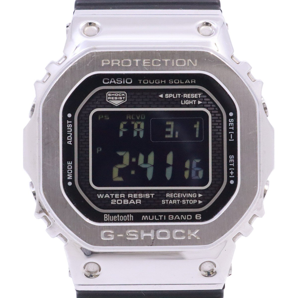 カシオ G-SHOCK フルメタルケース Bluetooth搭載 ソーラー電波 メンズ 腕時計 純正樹脂バンド GMW-B5000-1JF