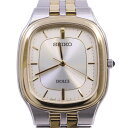 【中古】SEIKO セイコー ドルチェ クォーツ メンズ 腕時計 コンビ シルバー文字盤 純正SSベルト SACM130 / 8J41-0AA0【いおき質店】