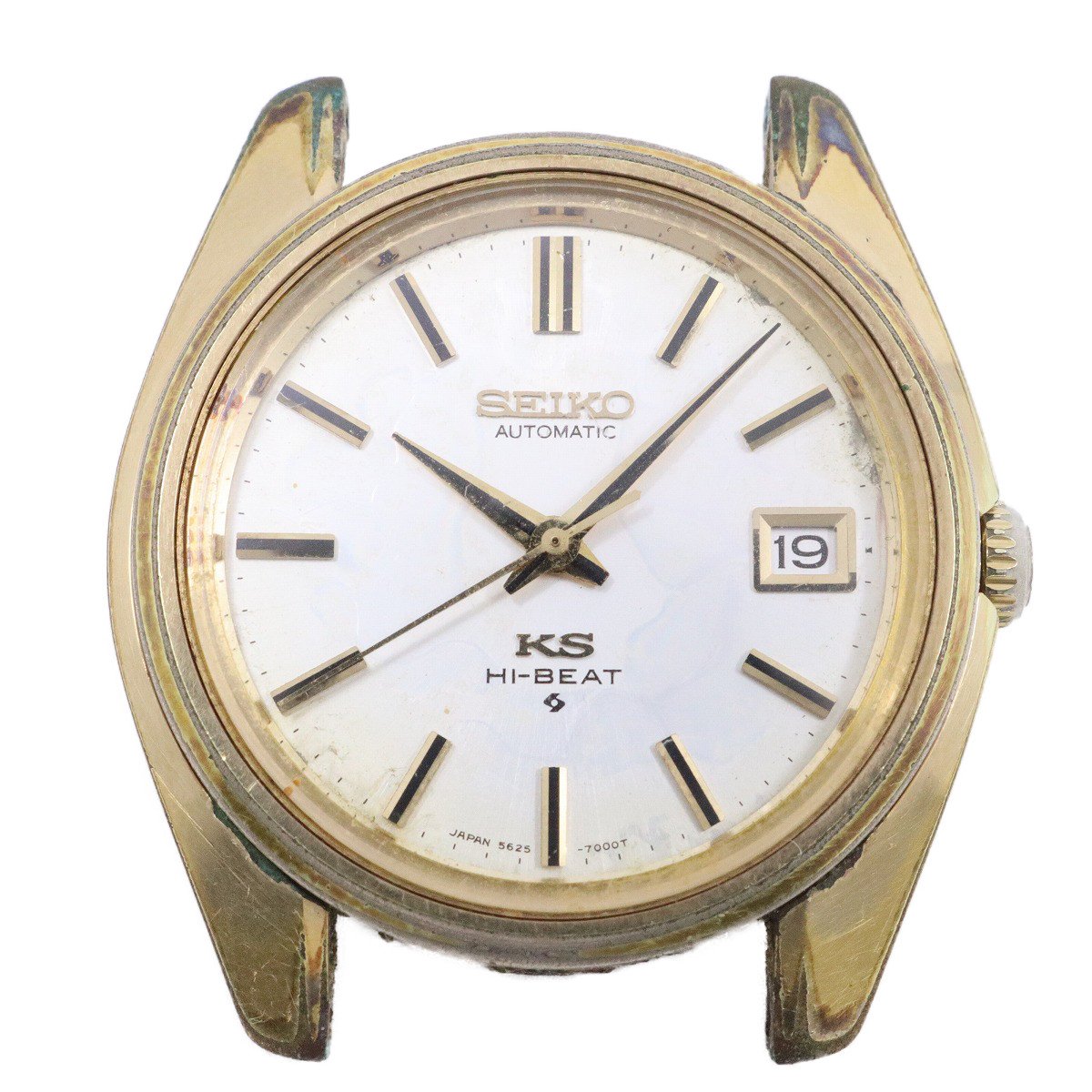 【中古】【訳あり品】SEIKO キングセイコー 56KS ハイビート 自動巻き メンズ 腕時計 ゴールドGP シルバー文字盤 5625-7000 本体のみ【いおき質店】