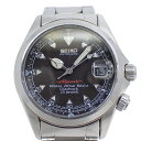 【中古】SEIKO セイコー アルピニスト 自動巻き メンズ 腕時計 黒文字盤 純正SSベルト SCVF005 / 4S15-6000【いおき質店】