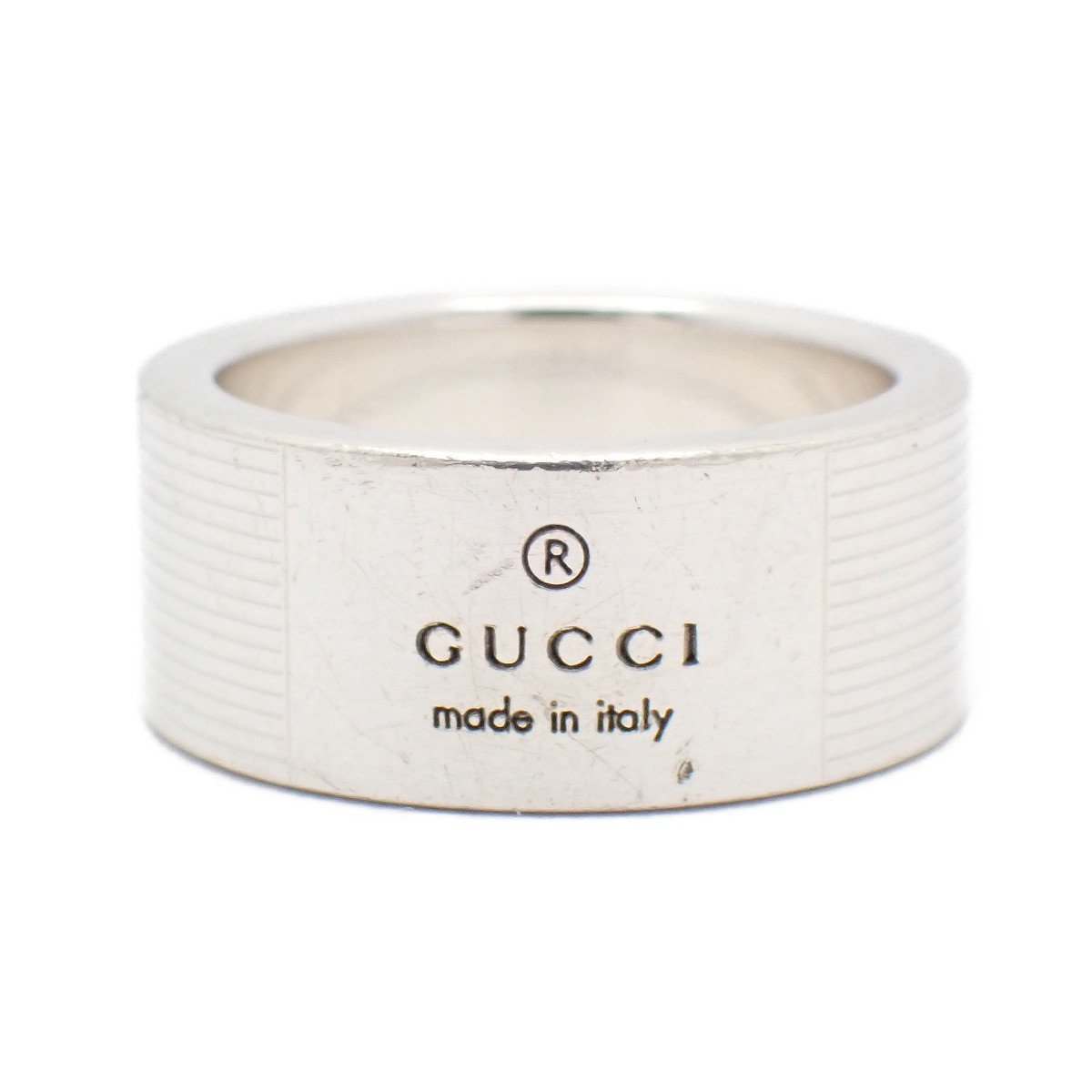Rakuten - 【中古】GUCCI グッチ ロゴ リング 指輪 シルバー925 サイズ表記9 実寸8.5号【いおき質店】
