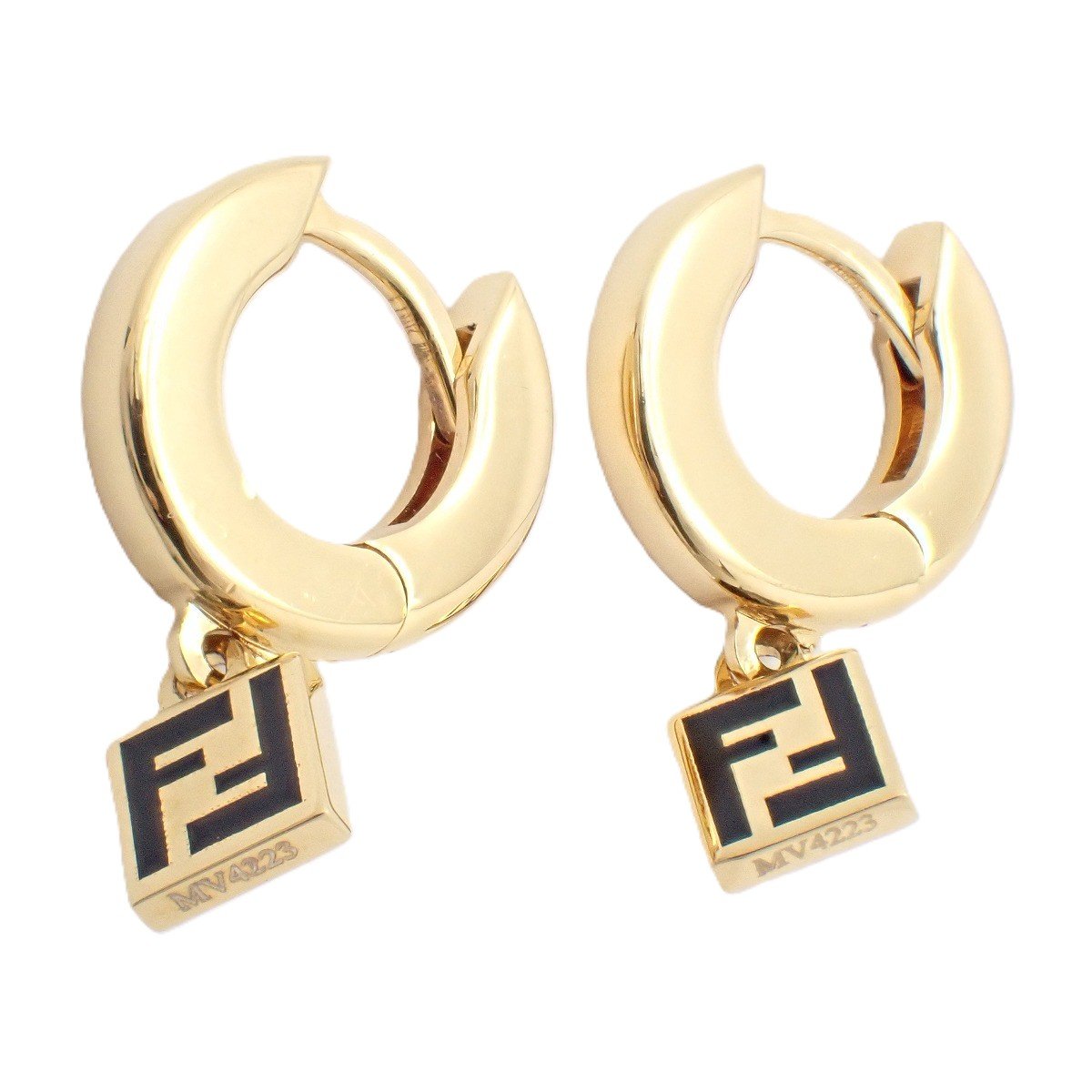 Rakuten - 【中古】FENDI フェンディ フォーエバーフェンディ フープ ピアス ゴールド色金具【いおき質店】