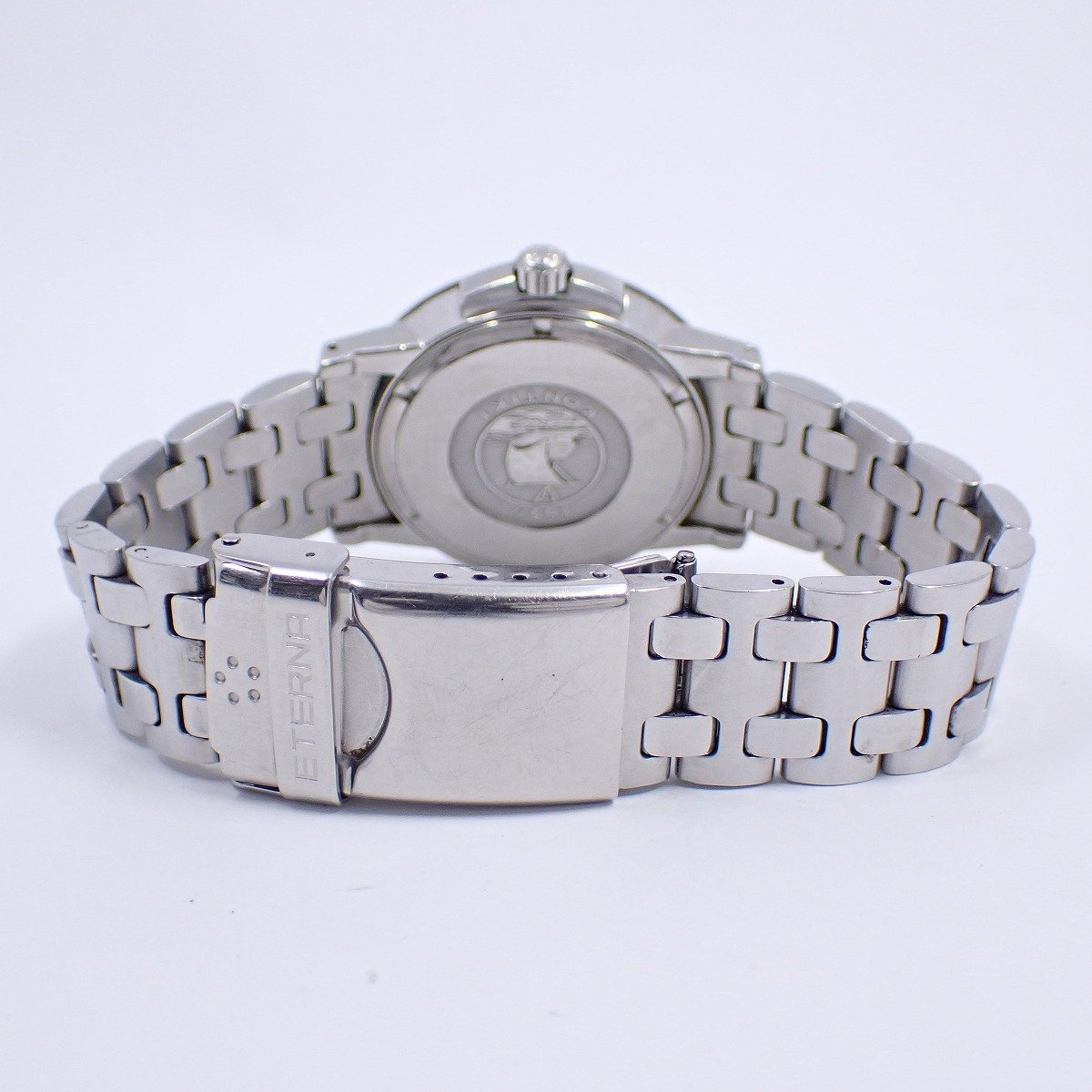 【中古】エテルナ コンチキ クォーツ メンズ 腕時計 白文字盤 純正SSベルト 1100.41【いおき質店】