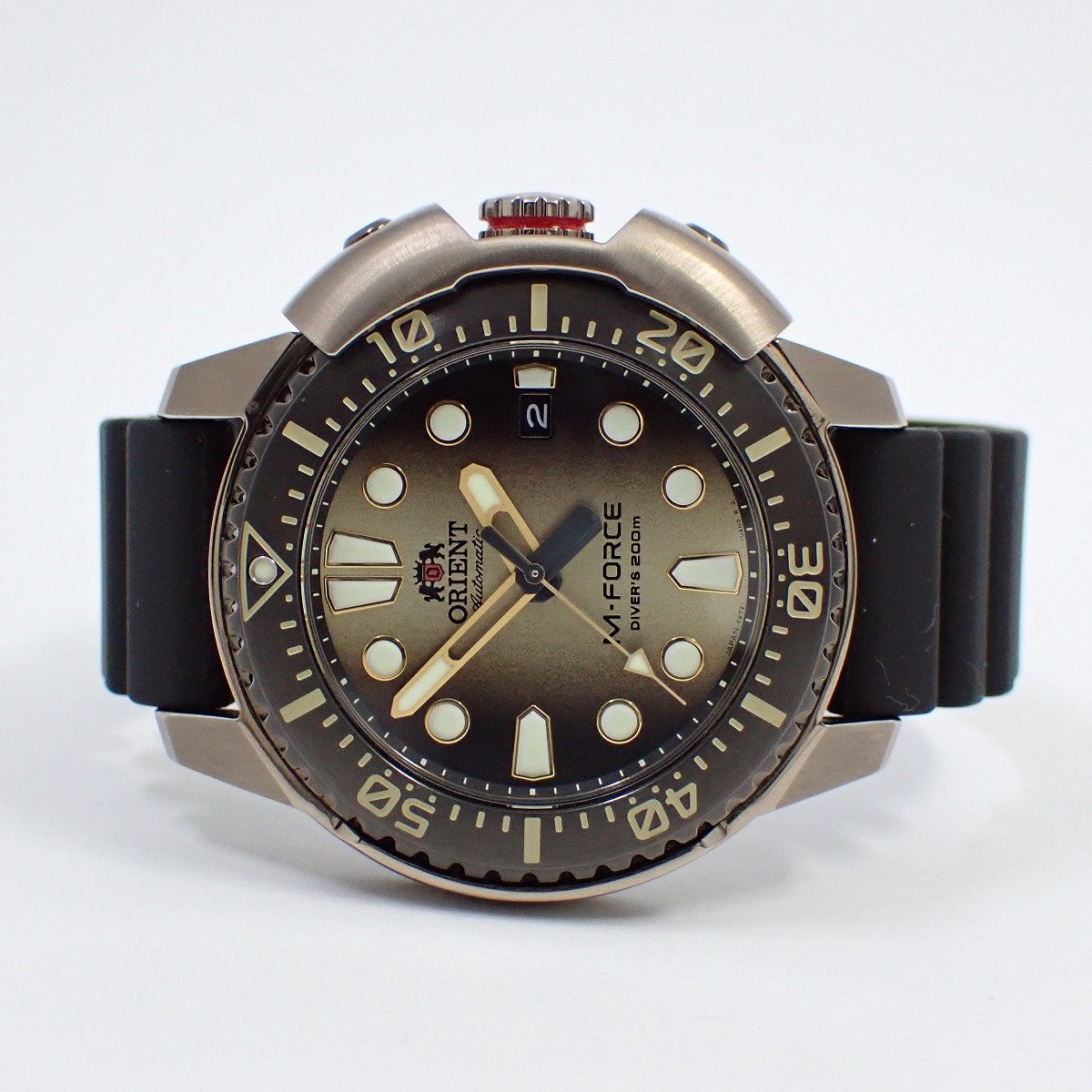 【中古】【美品】オリエント M-FORCE エムフォース 70周年限定 200Mダイバー 自動巻き メンズ 腕時計 純正ベルト RN-AC0L05G【いおき質店】