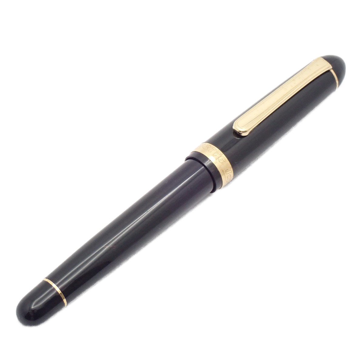 Rakuten - 【中古】PLATINUM プラチナ #3776 センチュリー 万年筆 14Kペン先 ブラック×ゴールド【いおき質店】