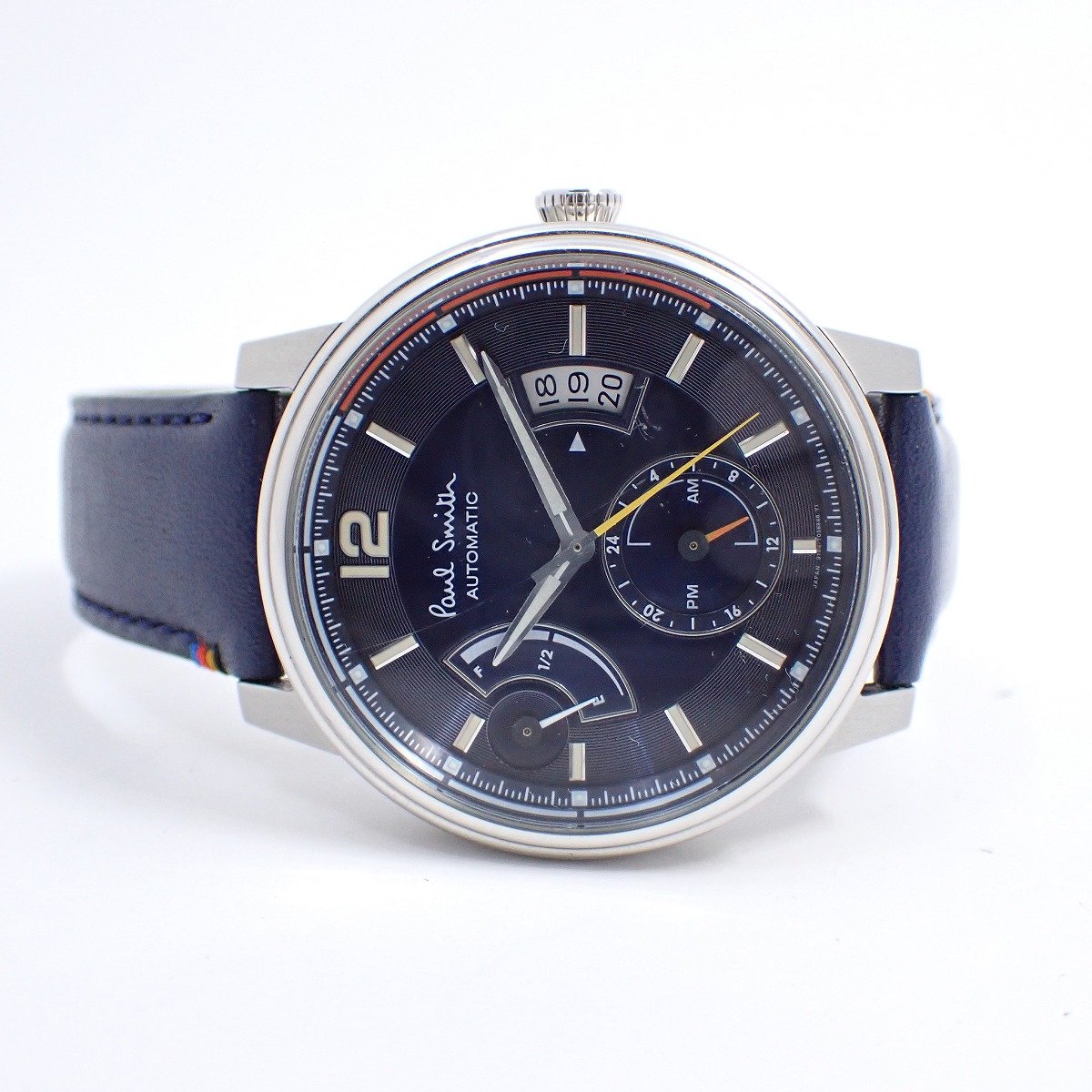 【中古】ポールスミス マスターピース 2019 300本限定 自動巻き メンズ 腕時計 青文字盤 純正革ベルト BJ9-011-70【いおき質店】