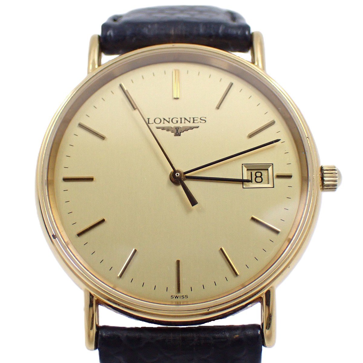 【中古】ロンジン ラウンド型 クォ�