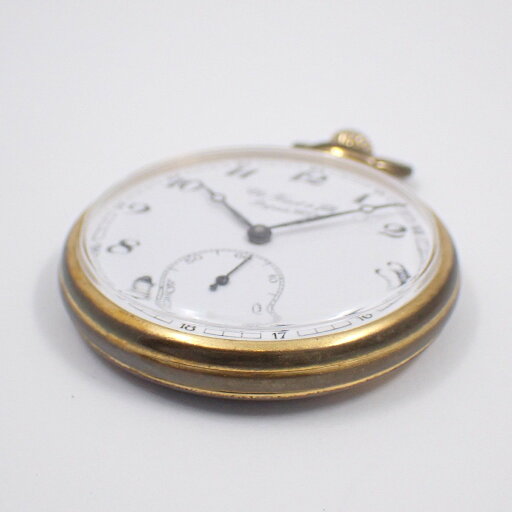 【中古】TISSOT ティソ Chs Tissot & Fils Depuis1853 懐中時計 手巻き スモールセコンド ゴールドGP 白文字盤 T82.4.402.12【いおき質店】