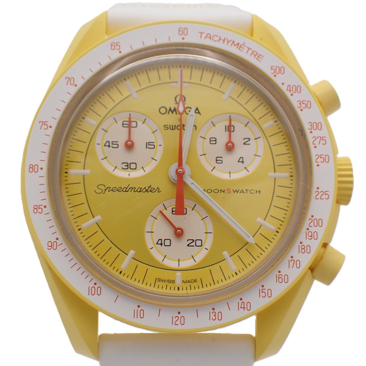 スウォッチ OMEGA × Swatch ミッション トゥ ザ サン クォーツ メンズ 腕時計 イエロー文字盤 純正ベルト SO33J100